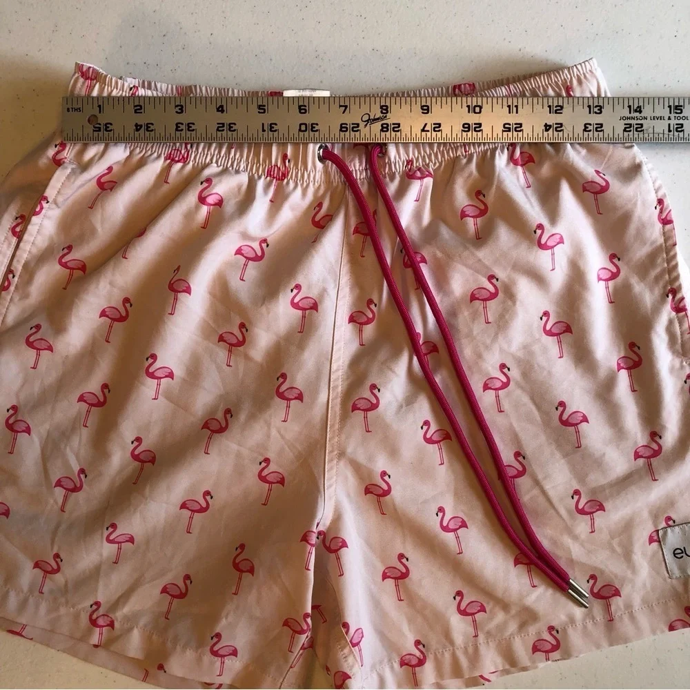 Eubi Pink Flamingo Swim Shorts Size S